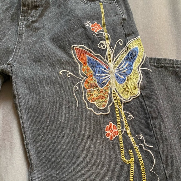 3/$20 Butterfly Embroidered jeans - Picture 3 of 5